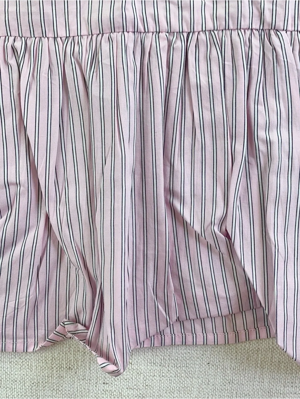 J crew women's 8 Tiered shirt-dress in striped cotton poplin long sleeve belted
